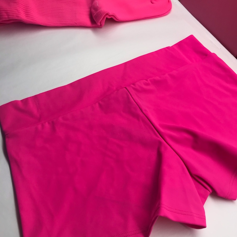 Neon pink otk thigh high sport socks booty shorts - Picture 4 of 5
